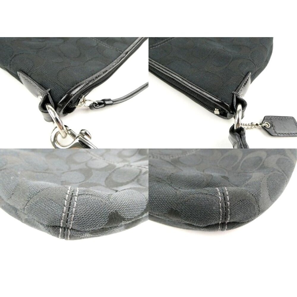 Coach Black Signature Fabric Crossbody Bag - Picture 13 of 13